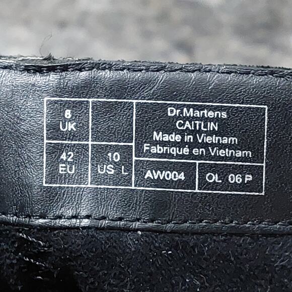 Dr. Martens Caitlin Boots Women's Size 10 Black Platform Wedge Leather Grunge - Picture 8 of 9